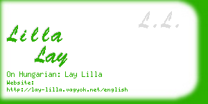 lilla lay business card